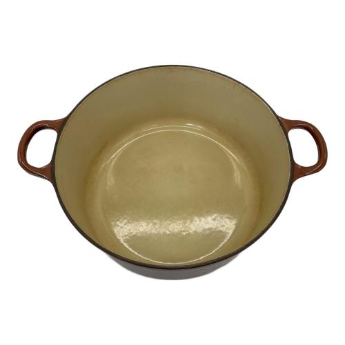 LE CREUSET (ルクルーゼ) 両手鍋 ブラウン 24cm｜トレファクONLINE