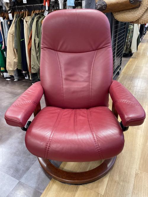 Ekornes (エコーネス) ストレスレスチェア ボルドー シールはがれ有