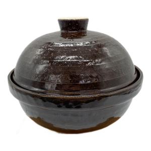 長谷園 (ナガタニエン) 土鍋 23 cm 直火 専用 黒 伊賀焼 CT-43