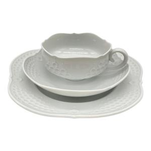 Meissen (マイセン) トリオ ホワイトレリーフ