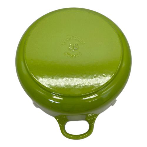 LE CREUSET (ルクルーゼ) ココットロンド20cm 黄緑｜トレファク