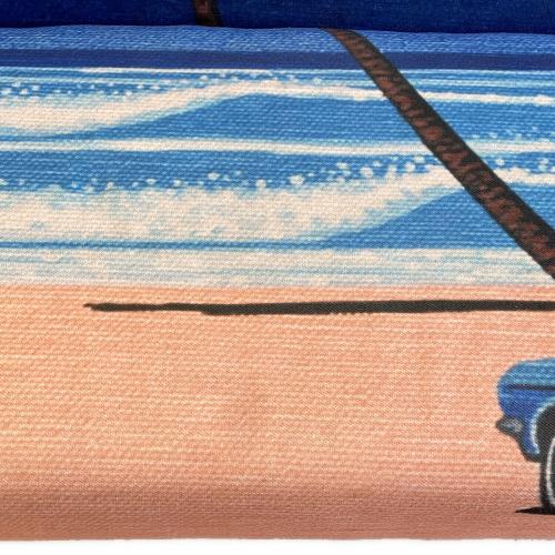 3人掛けソファー ブルー 永井博×スマーフ 144 ファブリック