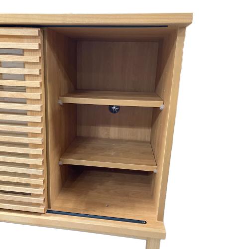 KUMAMOKU サイドボード ナチュラル 2枚扉 引き出し3段 Athers