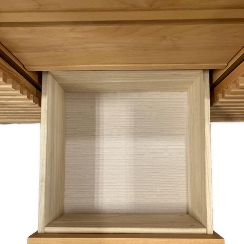 KUMAMOKU サイドボード ナチュラル 2枚扉 引き出し3段 Athers