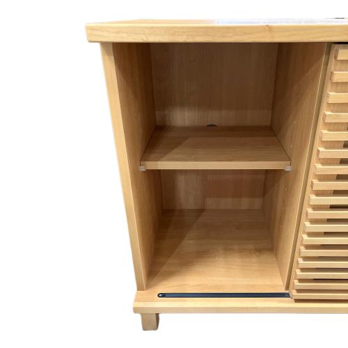 KUMAMOKU サイドボード ナチュラル 2枚扉 引き出し3段 Athers