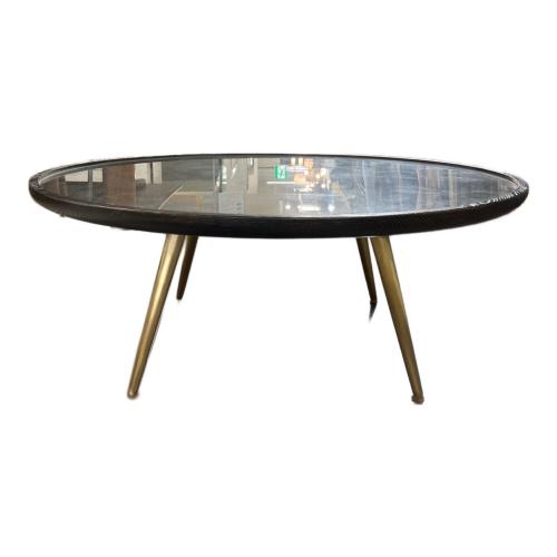 Knot antiques (ノットアンティークス) コーヒーテーブル ブラック×ブラウン ラウンド BARK COFFEE TABLE