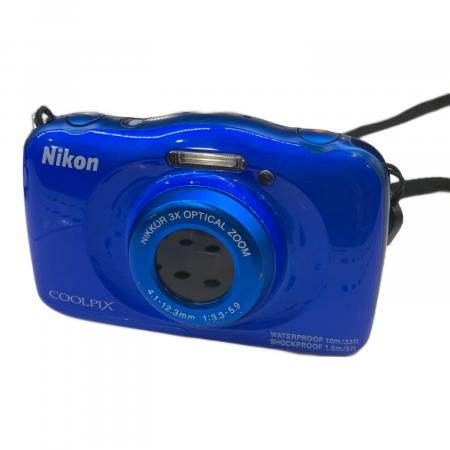 【レトロ撮影】 NIKON COOLPIX S33 コンデジ ブルー 動作確認済 Nikon (ニコン) デジタルカメラ COOLPIX S33 1317万画素(有効