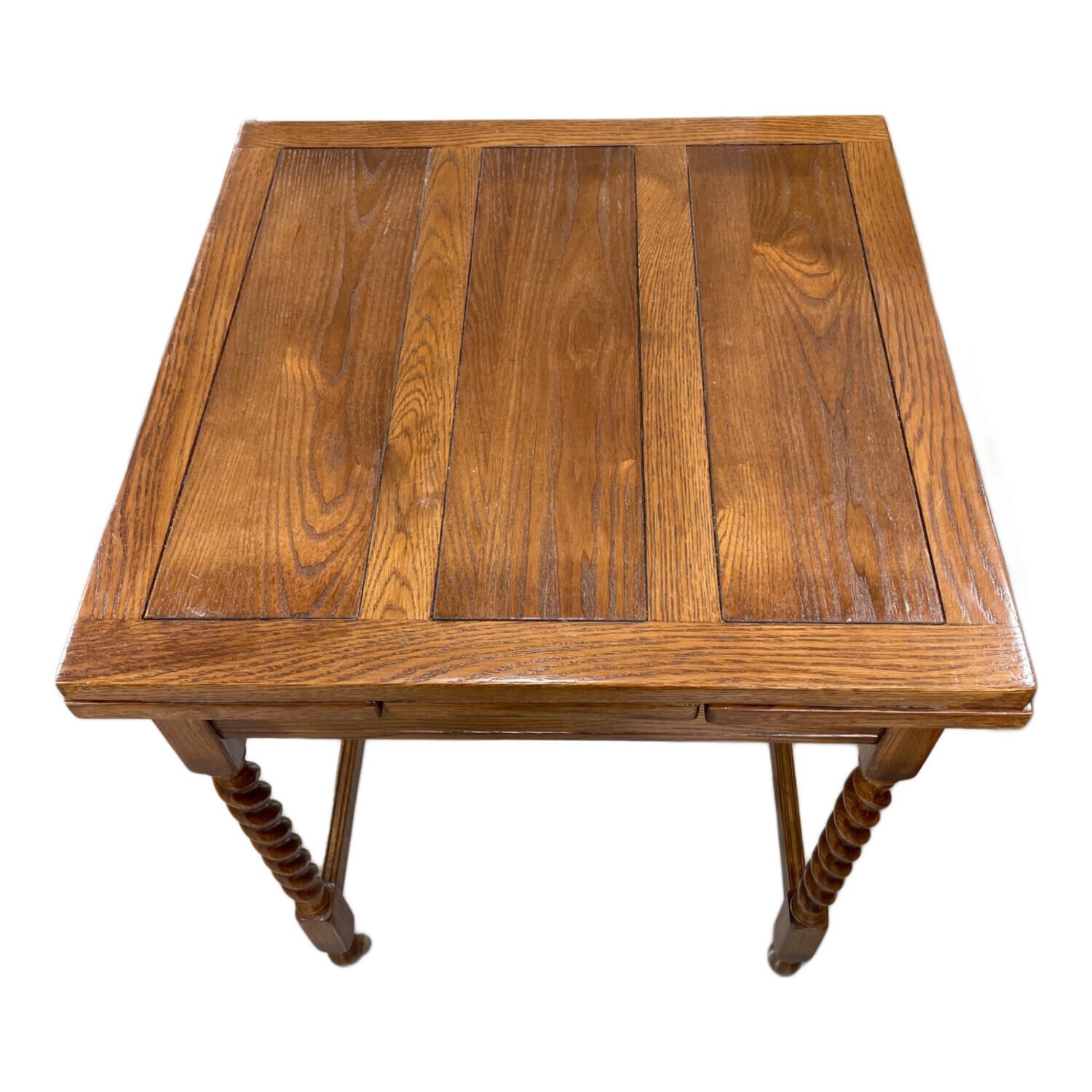 ◆アンティーク調　ドローリーフ　テーブル　　リビング　拡張式　中古品　◆ ドローリーフテーブル ナチュラル アンティーク調 木製