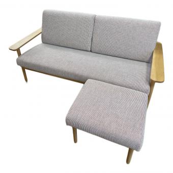 karimoku (カリモク) 2人掛けソファー グレー×ナチュラル 37 WD43