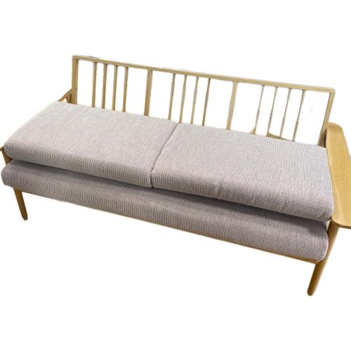 karimoku (カリモク) 2人掛けソファー グレー×ナチュラル 37 WD43