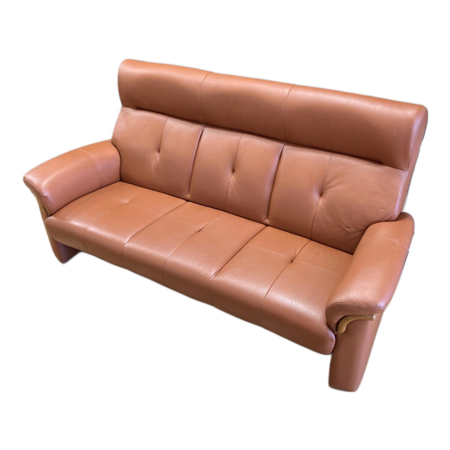 浜本工芸 (ハマモトコウゲイ) 3人掛けソファー S-2000 ブラウン