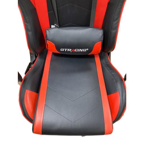 JM20756S)GTRACING ゲーミングチェア フットレスト付き  ブラック/レッド  中古品【取りに来られる方限定】 GTRACING (ジーティーレーシング) ゲーミングチェア レッド×ブラック