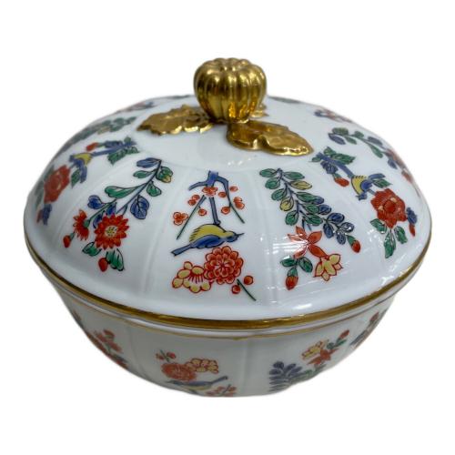 其泉 (キセン) キャンディボックス マイセン写し色絵草花文