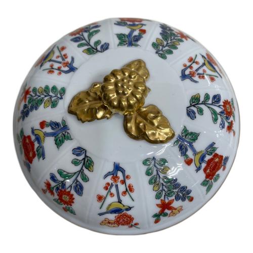 其泉 (キセン) キャンディボックス マイセン写し色絵草花文