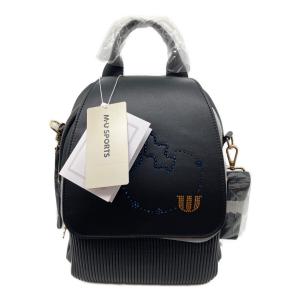 M U SPORTS (エムユースポーツ) デュアルレザービジューロイヤルバックパック 703U2058 ブラック