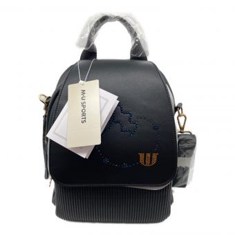 M U SPORTS (エムユースポーツ) デュアルレザービジューロイヤルバックパック 703U2058 ブラック