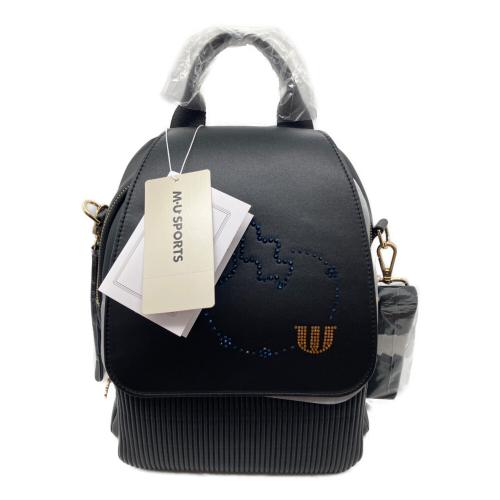 M U SPORTS (エムユースポーツ) デュアルレザービジューロイヤルバックパック 703U2058 ブラック