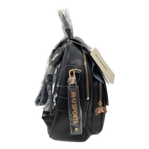 M U SPORTS (エムユースポーツ) デュアルレザービジューロイヤルバックパック 703U2058 ブラック