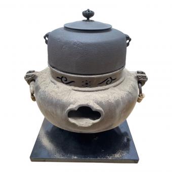 畠春斎・一ノ瀬宗辰作 茶釜 共箱付