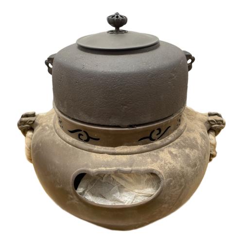 畠春斎・一ノ瀬宗辰作 茶釜 共箱付