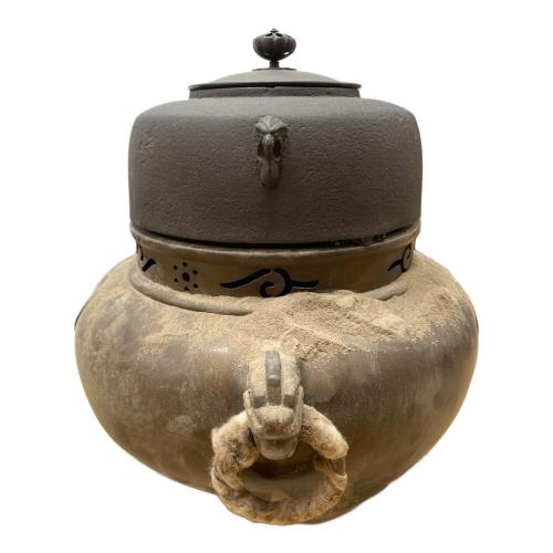畠春斎・一ノ瀬宗辰作 茶釜 共箱付