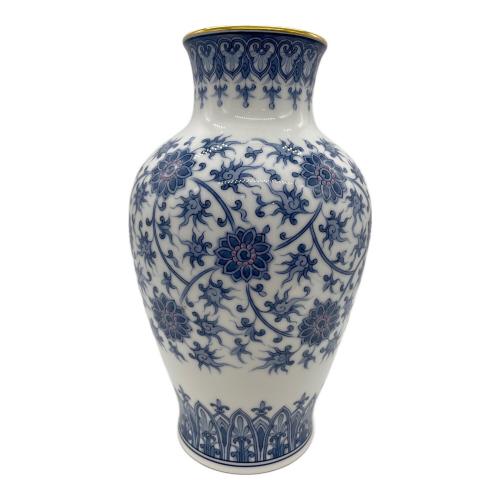 大倉陶園 (オオクラトウエン) 花瓶 呉須唐草 高さ約27.5cm