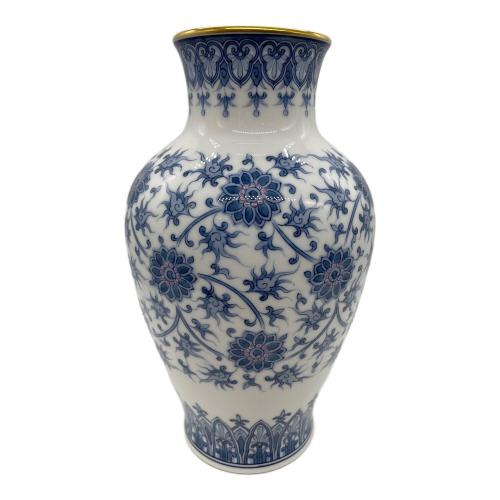 大倉陶園 (オオクラトウエン) 花瓶 呉須唐草 高さ約27.5cm