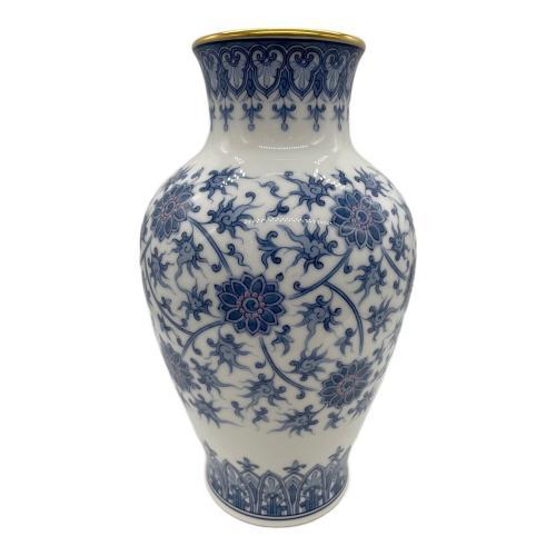 大倉陶園 (オオクラトウエン) 花瓶 呉須唐草 高さ約27.5cm
