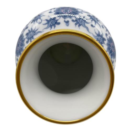 大倉陶園 (オオクラトウエン) 花瓶 呉須唐草 高さ約27.5cm