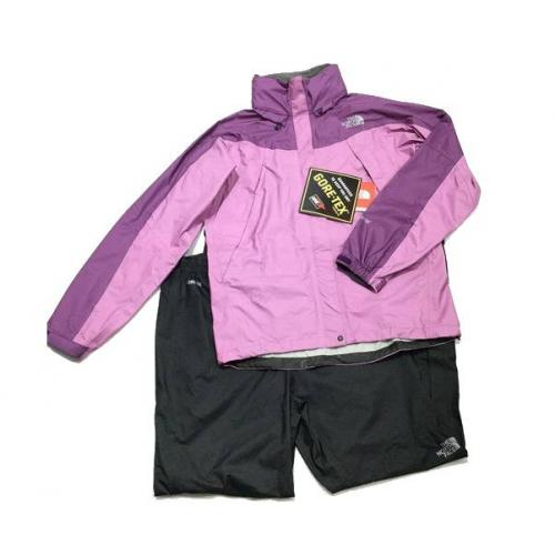 THE NORTH FACE トレッキングウェア(セット) パープル×ブラック GORE-TEX レインテックスフライト
