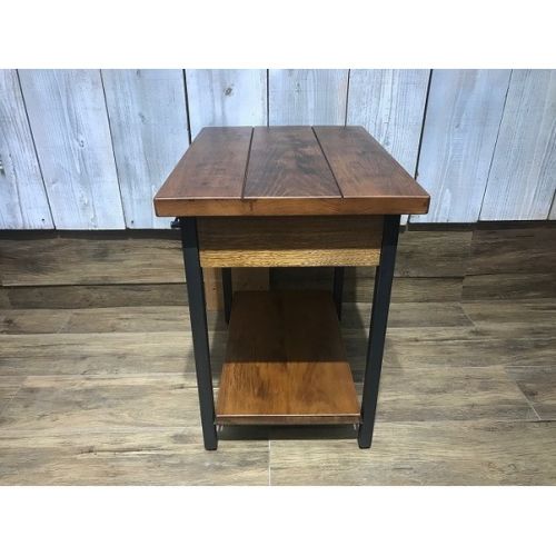 ACME Furniture (アクメファニチャー) エンドテーブル ブラウン ハックベリー×スチール (+tax) GRANDVIEW END  TABLE