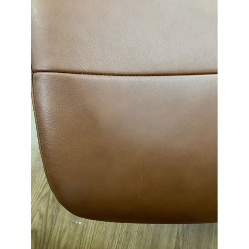 HJELLEGJERDE (イエリアーダ) リクライニングソファー&オットマン ブラウン 1人掛け レザー