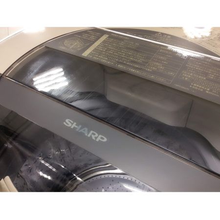 SHARP (シャープ) 全自動洗濯機 9.0kg ES-KSV9A 2017年製 95L 50Hz／60Hz 穴なしサイクロン洗浄