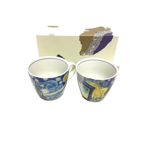 美山窯 九谷焼 ペア マグカップ ゴッホ Ak5 0943 箱包装部ヤブレ有 トレファクonline
