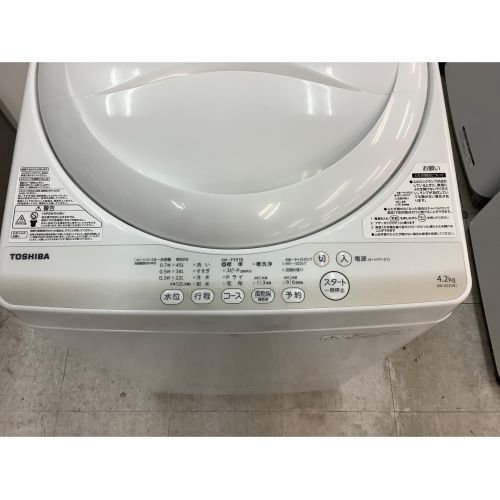 TOSHIBA (トウシバ) 簡易乾燥機能付洗濯機 4.5kg AW-4S2(W) 2015年製