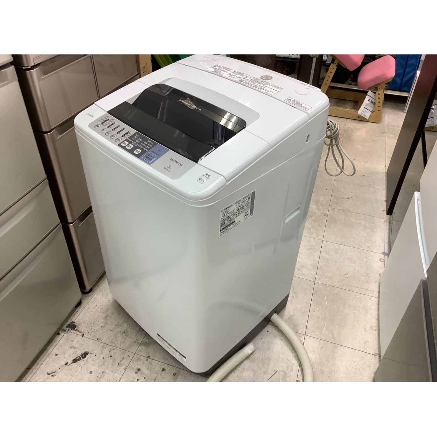 HITACHI (ヒタチ) 洗濯機 8.0kg NW-80B 2018年製 50Hz／60Hz 