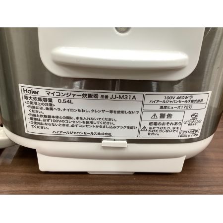 Haier (ハイアール) マイコン炊飯ジャー JJ-M31A 2018年製 3合(0.54L)