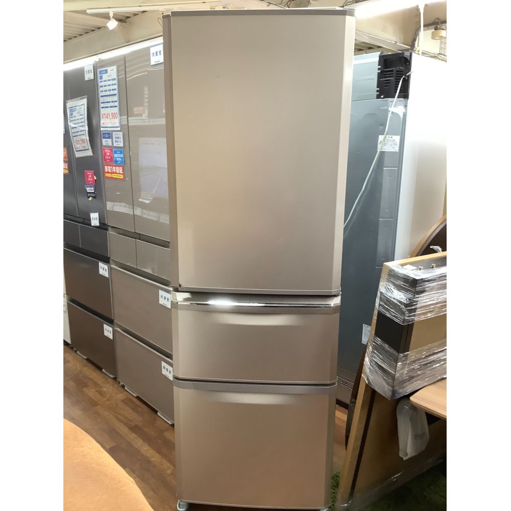 370L‼️1133番 三菱✨ノンフロン冷凍冷蔵庫✨MR-C37ZL-W‼️ - キッチン家電