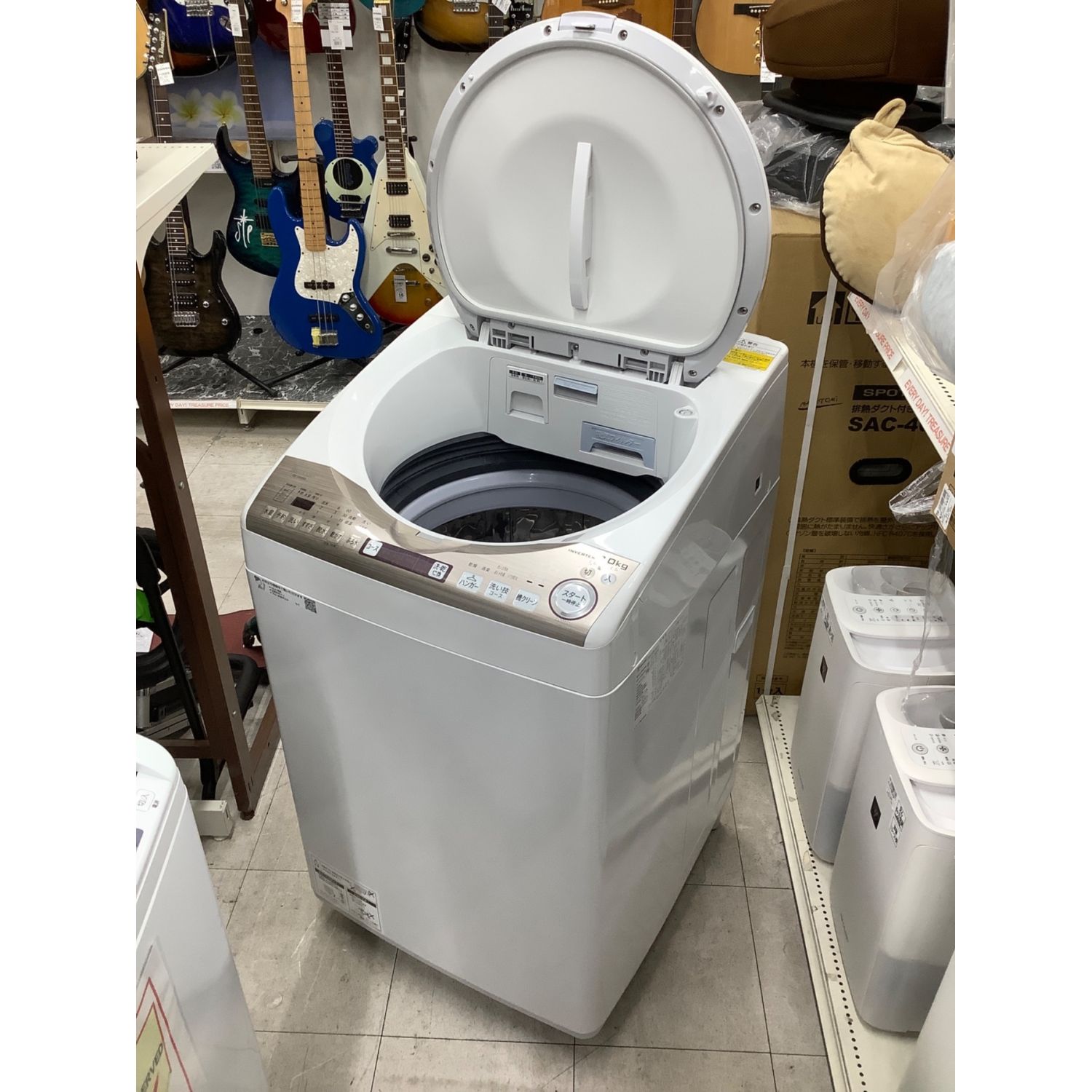 定価12万円】2020年製SHARP 電気洗濯乾燥機ES-TX8E-W プラズマ ...