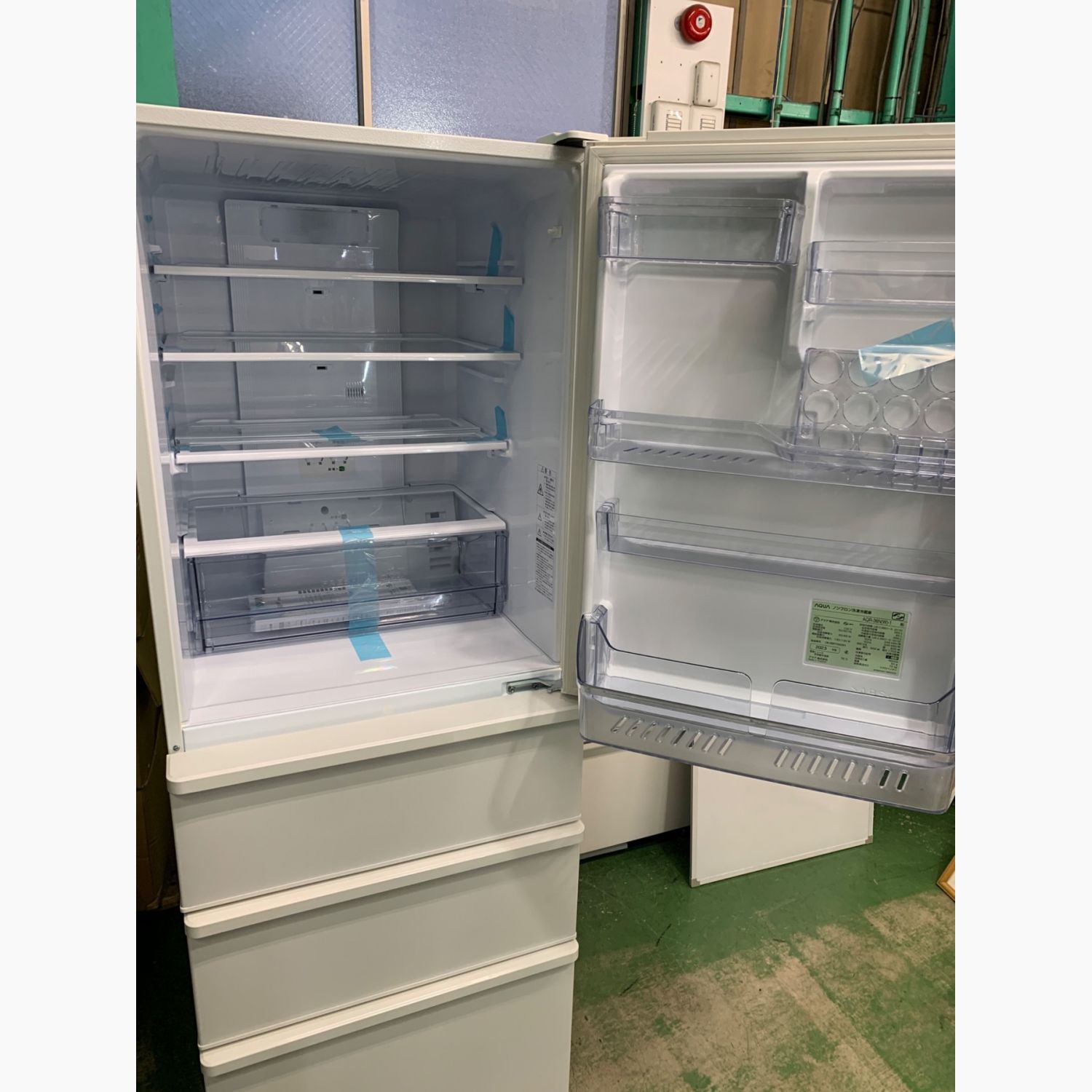 2019年製 アクア 4ドア 冷蔵庫 355L AQR-H36H - 福岡県の家電