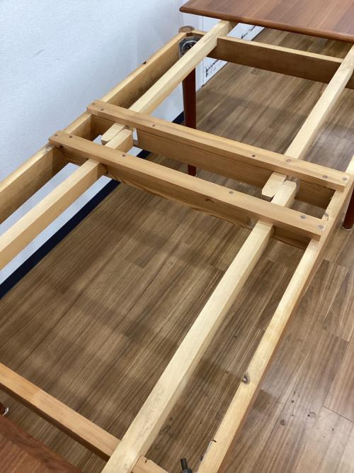 ダイニングテーブル ブラウン デンマーク製 北欧ヴィンテージ家具 エクステンション式 チーク材