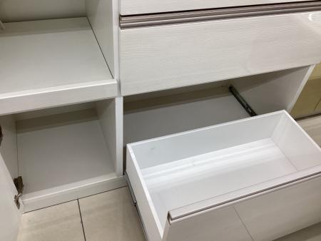 松田家具 レンジボード 2枚スライド扉 モーションレール仕様 モイス