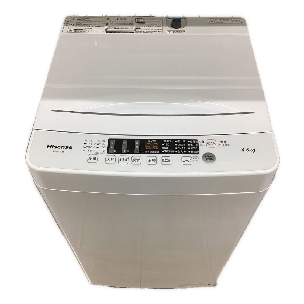 Hisense ハイセンス 洗濯機 HW-E4504 4.5㎏ 2021年製 - 生活家電