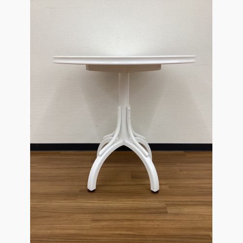秋田木工 (アキタモッコウ) ダイニングテーブル ホワイト ラウンドタイプ T-120 ナラ材突板×ブナ材 直径70㎝