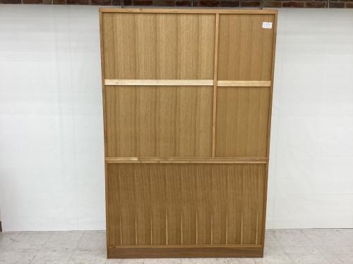 上坂木材 (ウエサカモクザイ) 食器棚 ナチュラル 3枚扉