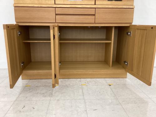 上坂木材 (ウエサカモクザイ) 食器棚 ナチュラル 3枚扉