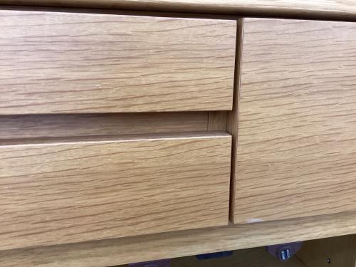 上坂木材 (ウエサカモクザイ) 食器棚 ナチュラル 3枚扉