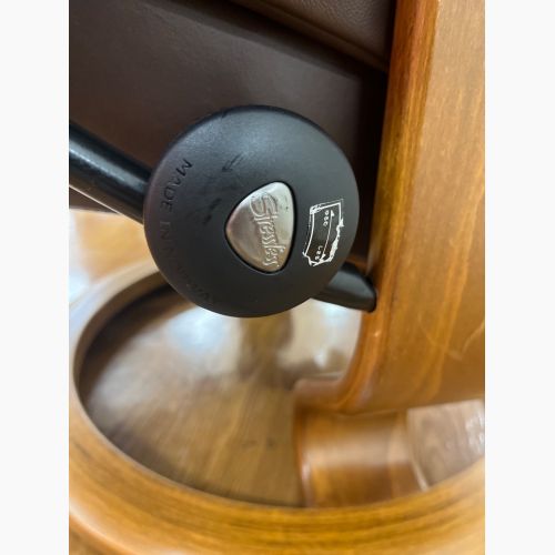 Ekornes (エコーネス) ストレスレスチェア ブラウン サイドテーブル付 レザー レノ