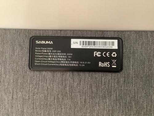 SABMA (サブマ) ソーラーパネル SSP-200 200w