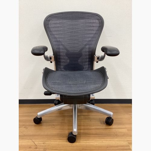 Herman Miller (ハーマンミラー) アーロンチェア ポスチャーフィット フル装備 サイズB ポリッシュドアルミニウムベース AE113AFB-0021